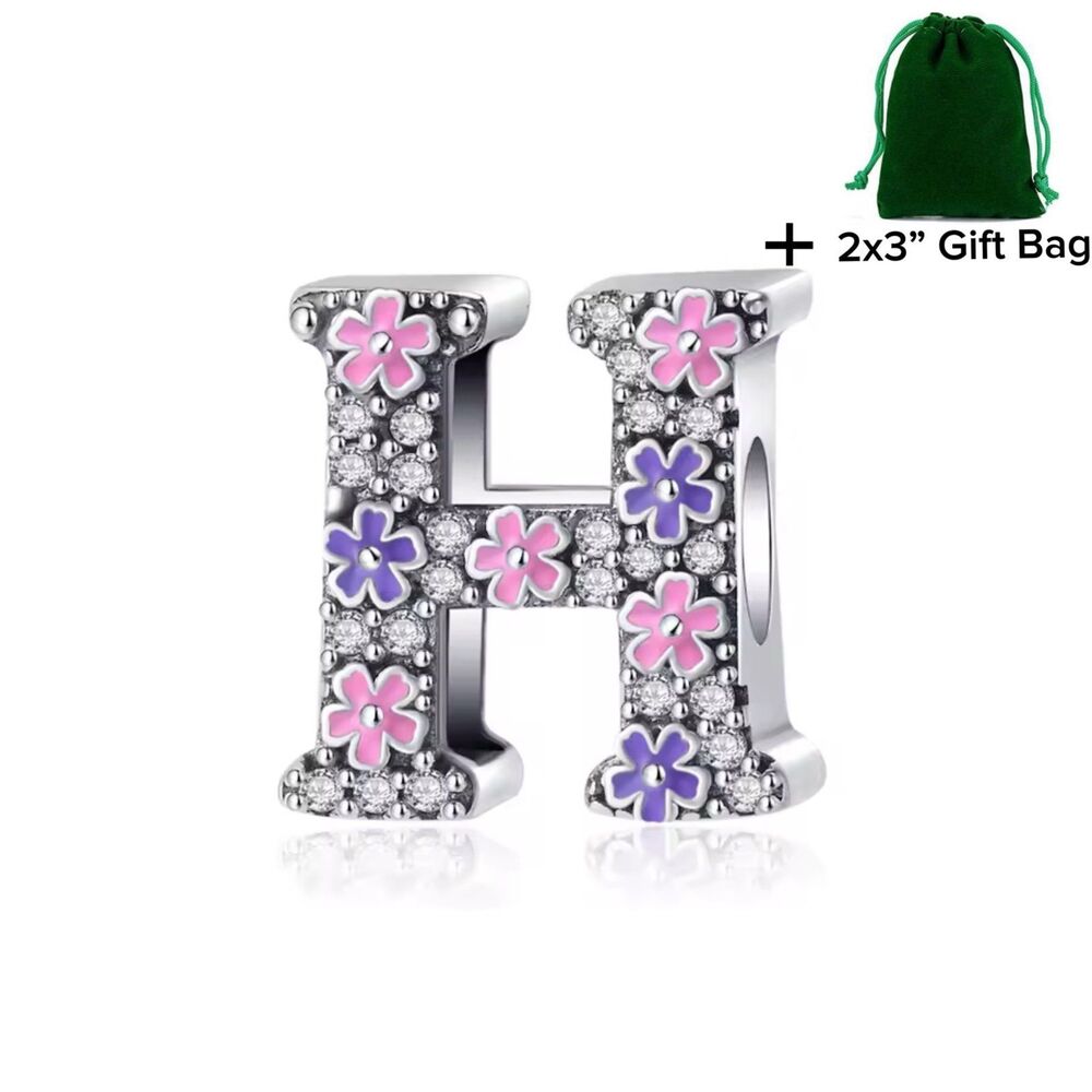 Letter H Dangle Charm | 925 Silver | Brand New